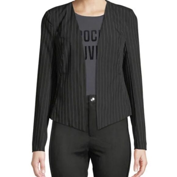 NWOT. Free Generation Pinstripe Open Front Blazer Blazer Size S - Picture 1 of 6